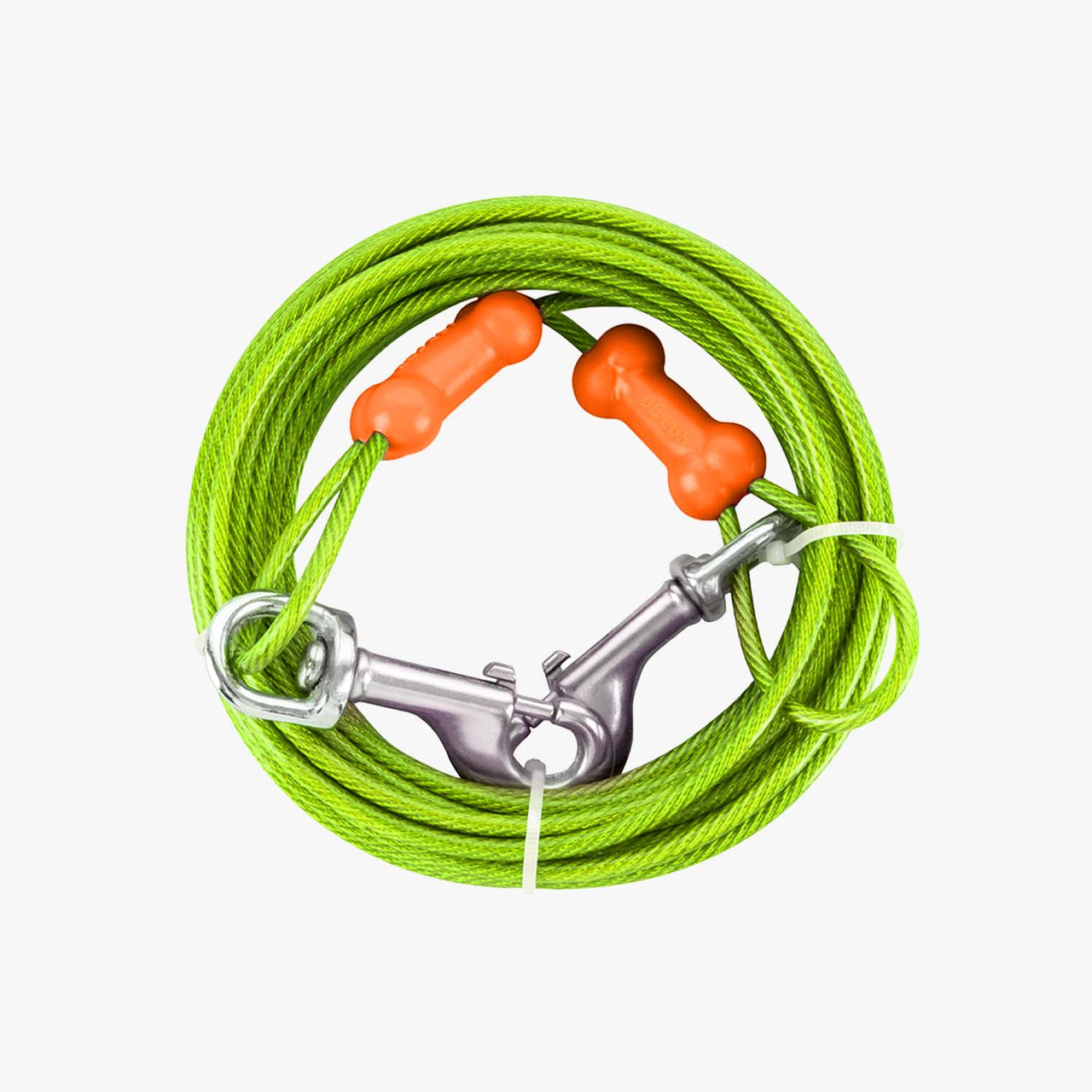 Reflective Vinyl-Covered Dog Tie Out Cable