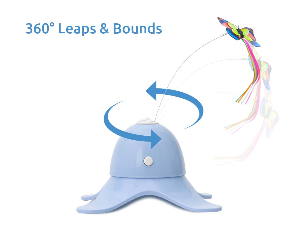 Leaps Bounds Electric Flutter Butterfly Cat Toy Petfamily