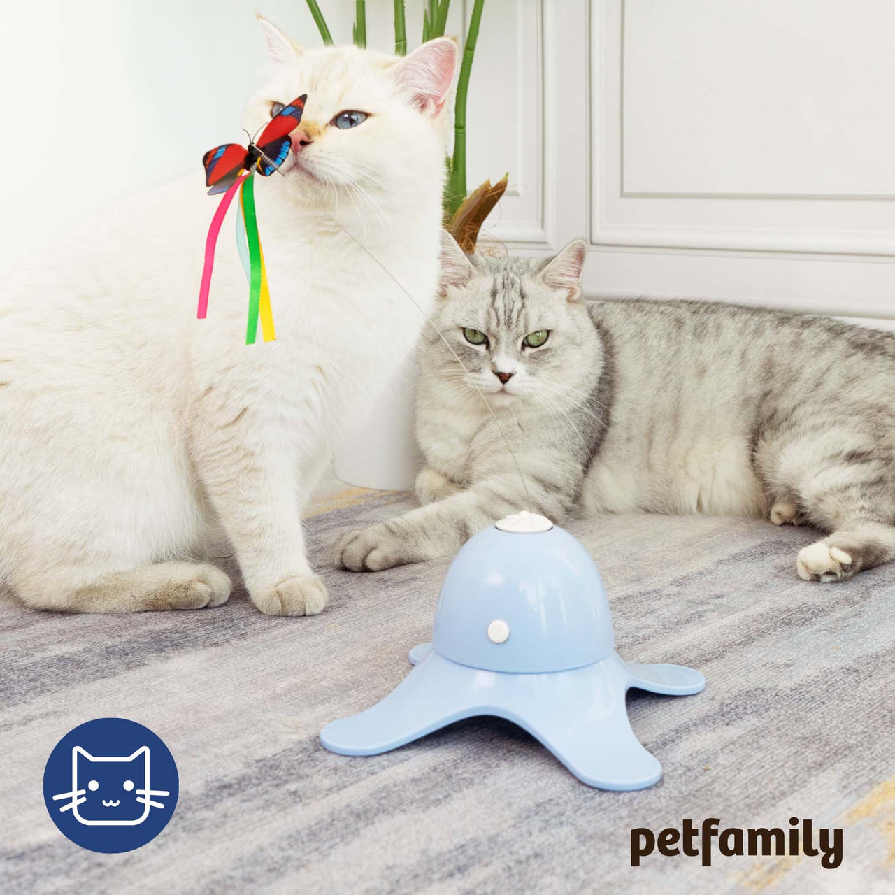 Leaps & Bounds Electric Flutter Butterfly Cat Toy Petfamily