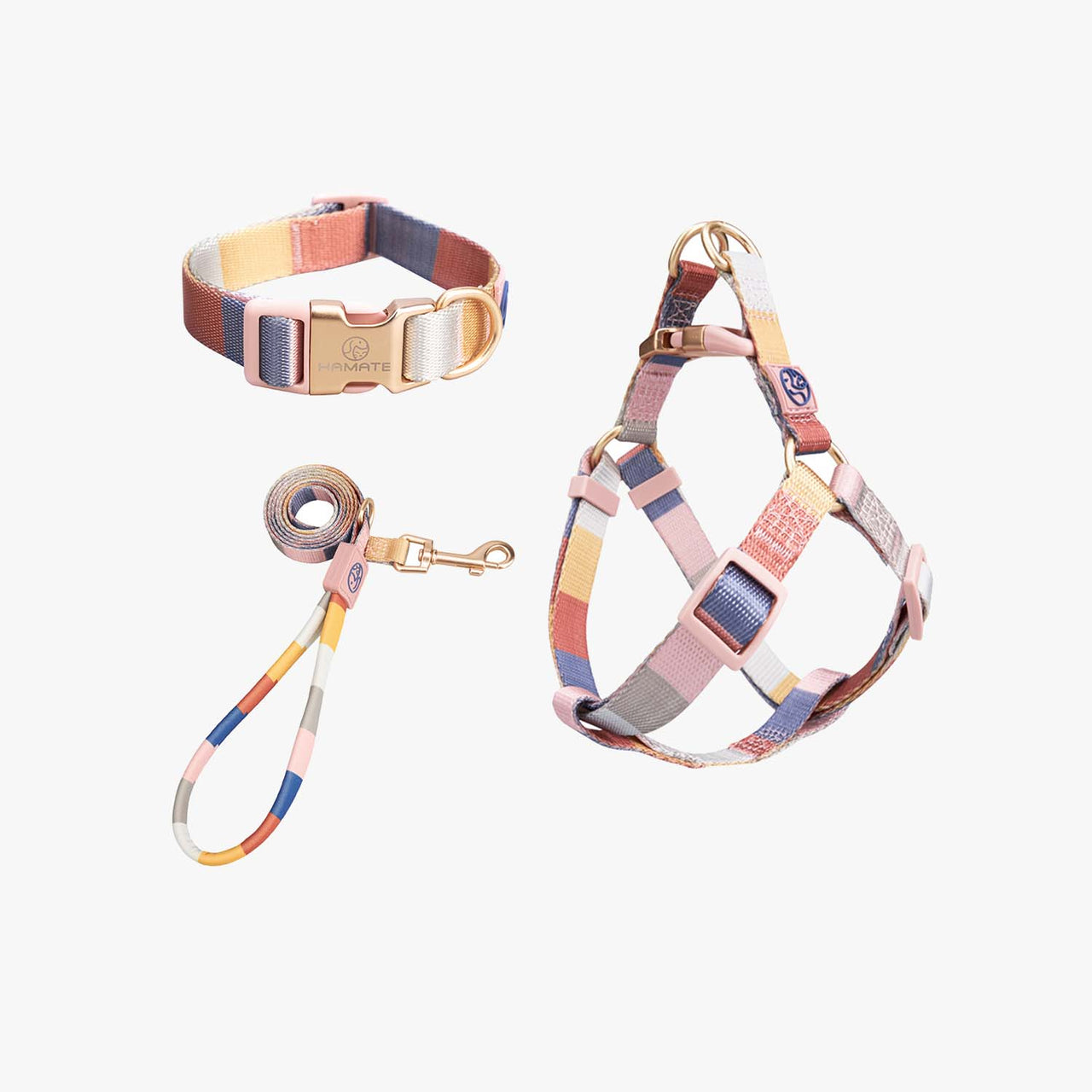 Morandi Dog Leash & Harness & Collar Set - HAMATE