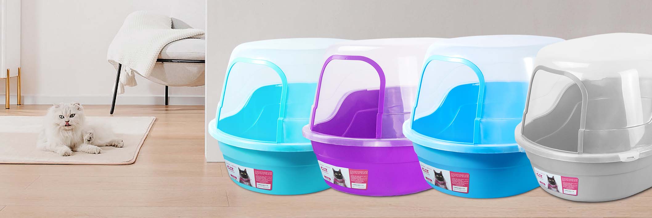 Jumbo hooded cat litter tray best sale