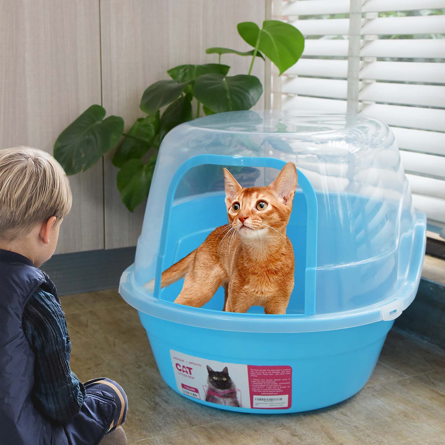 Jumbo Hooded Cat Litter Box