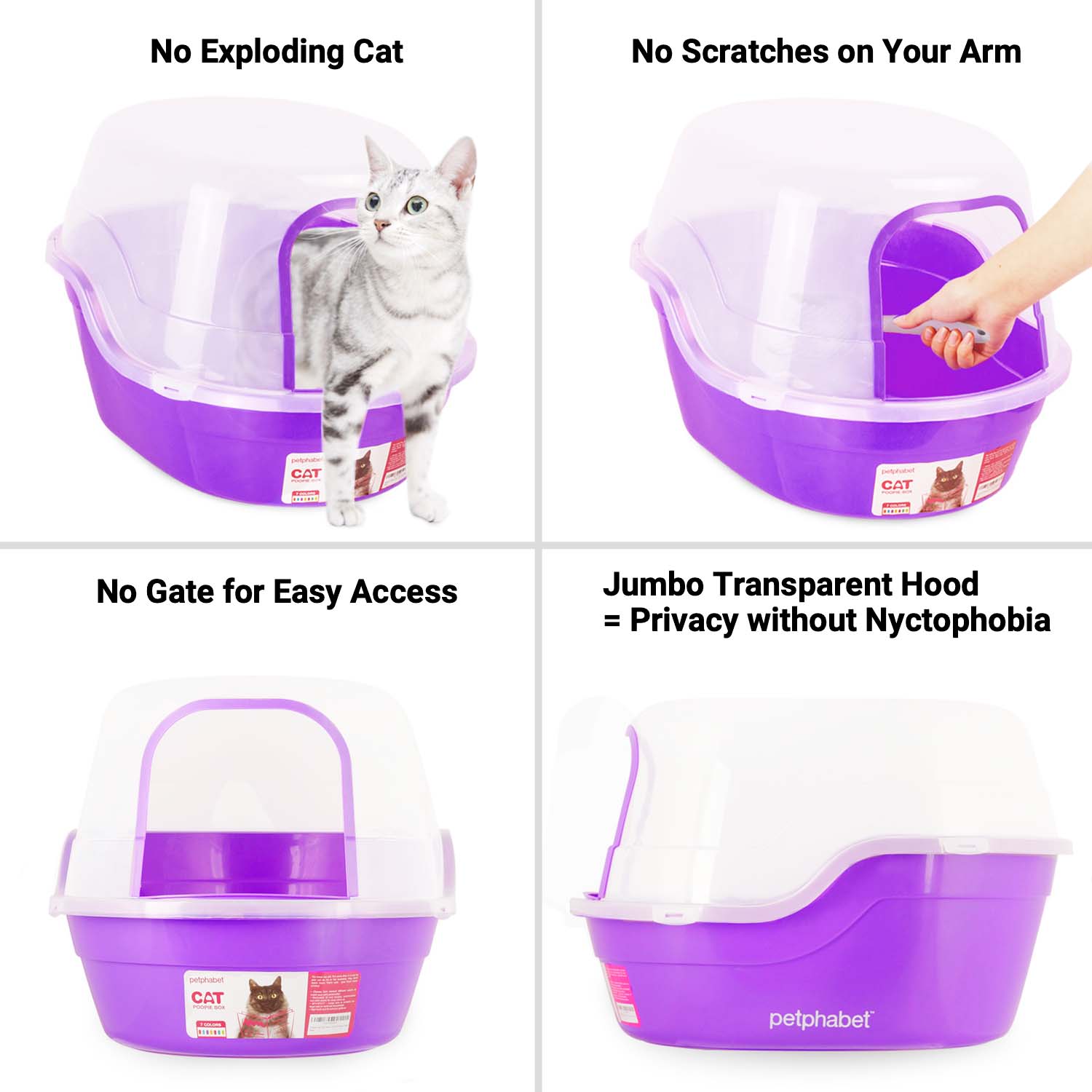 Jumbo hooded clearance cat litter box