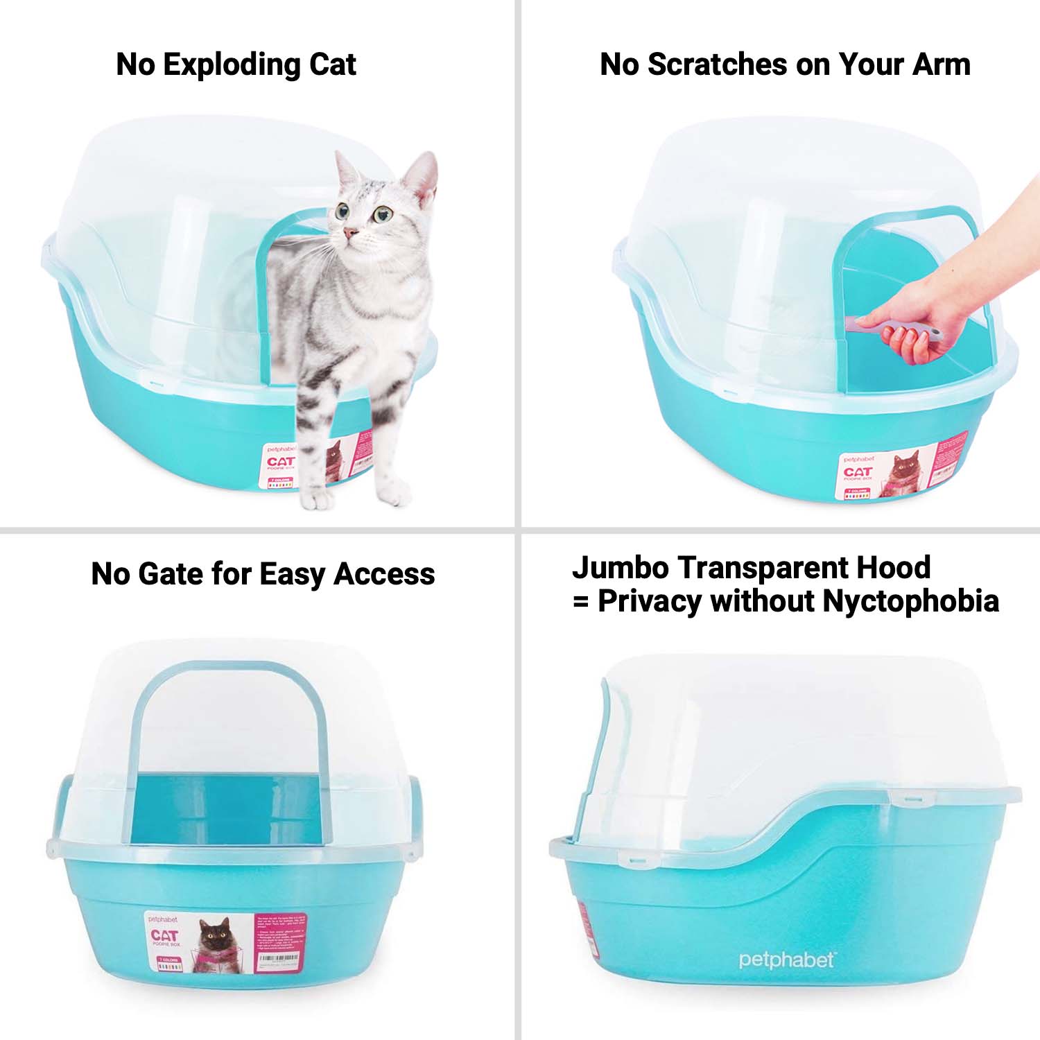 Extra large hooded sales cat litter box